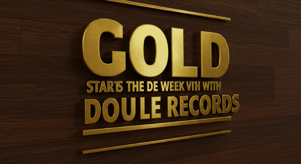 الذهب يبدأ الأسبوع برقمين قياسيين جديدين